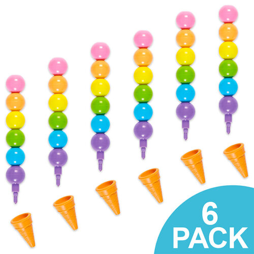 RAINBOW SCOOPS STACKING CRAYONS, FREE SHIPPING