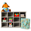 Gray Cubby Storage Shelf
