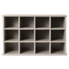 Gray Cubby Storage Shelf