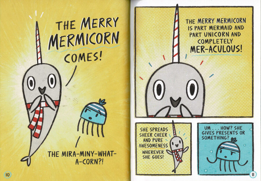 ネットオフ 送料得店  Happy Narwhalidays: A Narwhal and Jelly Book by Ben Clanton 絵本・児童書