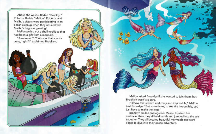 Barbie mermaid book cheap