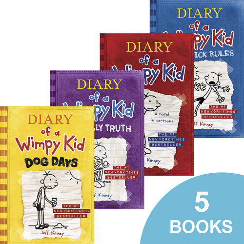 Diary of a Wimpy Kid 5-Pack by Jeff Kinney (Book Pack)