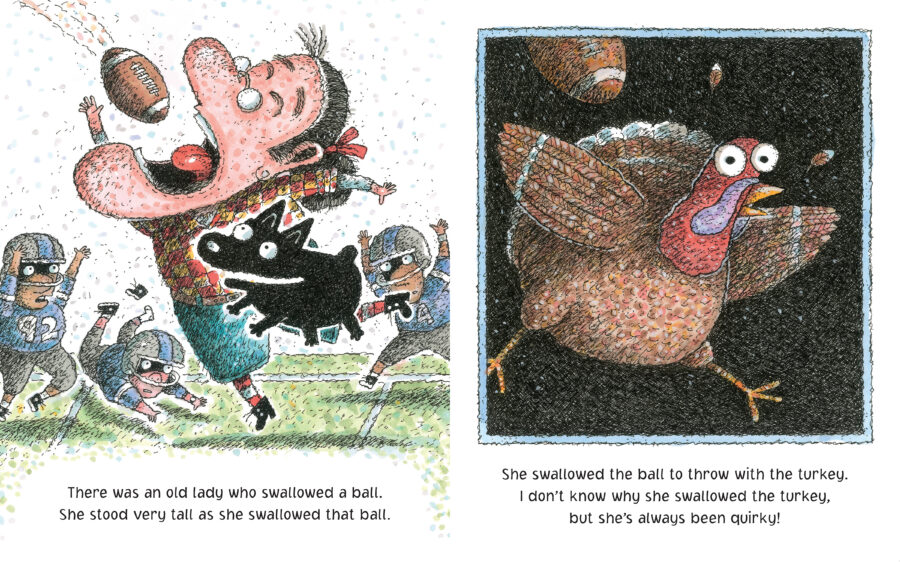 There Was An Old Lady Who Swallowed A Turkey By Lucille Colandro Paperback Scholastic Book Clubs