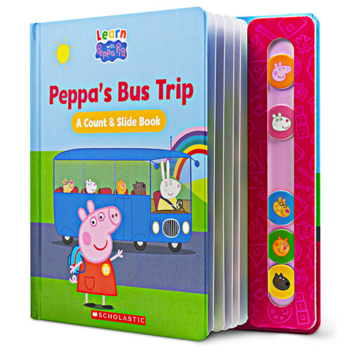 Learn with Peppa Pig™: Peppa's Bus Trip: A Count & Slide Book (Interactive  Board Book)