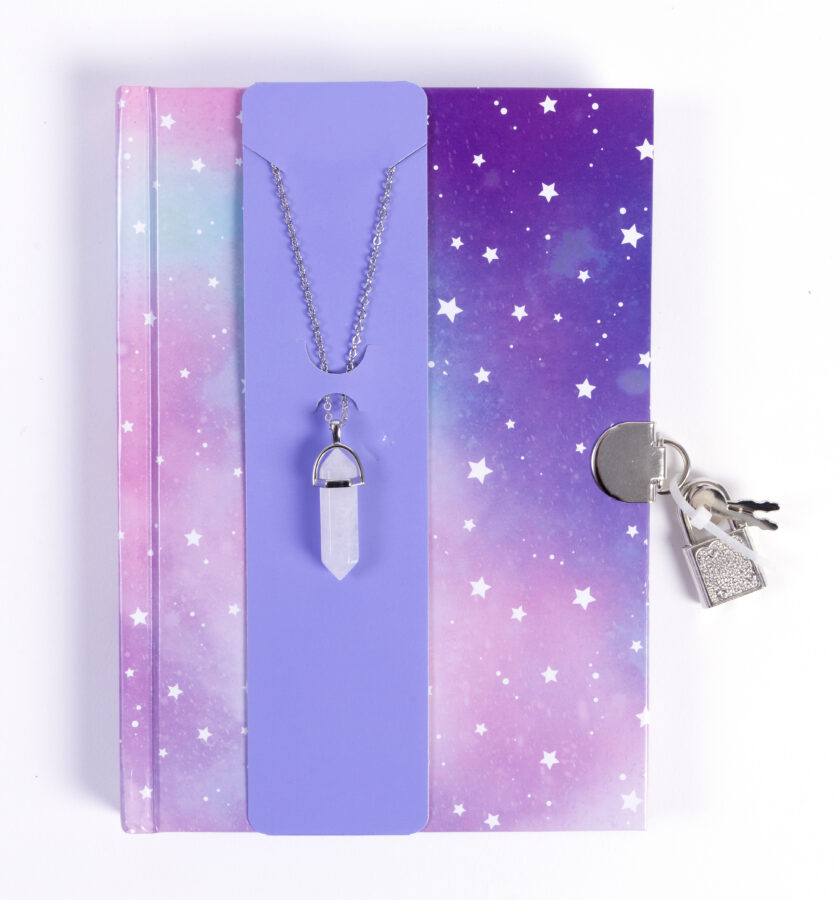 Galaxy Diary with Crystal Necklace (Journal & Diary)
