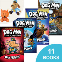 Dog Man and Petey Books Plus Plush