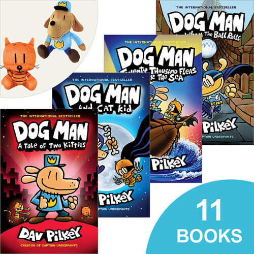 Dog Man and Petey Books Plus Plushes by Dav Pilkey (Book Plus