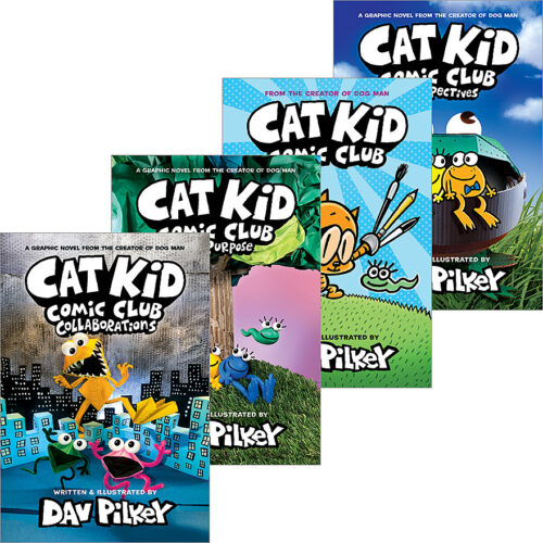 Cat Kid Comic Club Series Collection 4 Books Set By Dav Pilkey (Cat Ki –  Lowplex