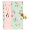 Green Floral Diary with Necklace