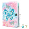 Plush Butterfly Rhinestone Diary