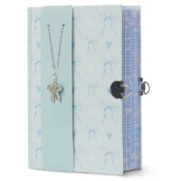Floral Bow Diary with Necklace