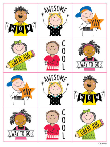 Personalized Primary Good Work Teacher Stickers