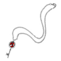 Red Gem Key Necklace
