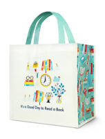 Book Pattern Reusable Tote Bag