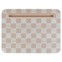 Book Print Checkered Lap Desk