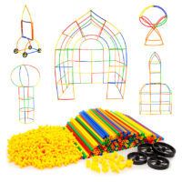 PicassoTiles® Straw Building Set with Storage Bin (600 pcs.)