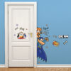 Dog Man Doorframe Wall Decal