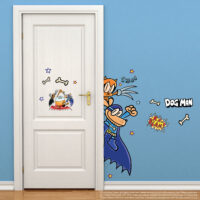 Dog Man Doorframe Wall Decal