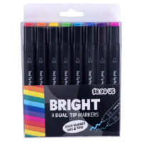 Bright Dual Tip Markers (8 ct.)