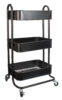 3-Tier Rolling Cart (Matte Black)