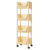 4-Tier Mobile Plastic Storage Shelf
