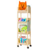 4-Tier Mobile Plastic Storage Shelf