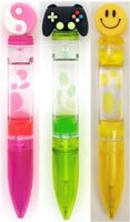 Yin-Yang, Gamer, and Smiley Floating Liquid Pens (Assorted)