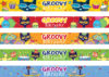 Pete the Cat Groovy Birthday Slap Bracelets
