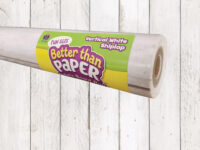 Mini White Shiplap Bulletin Board Roll (18" x 12")