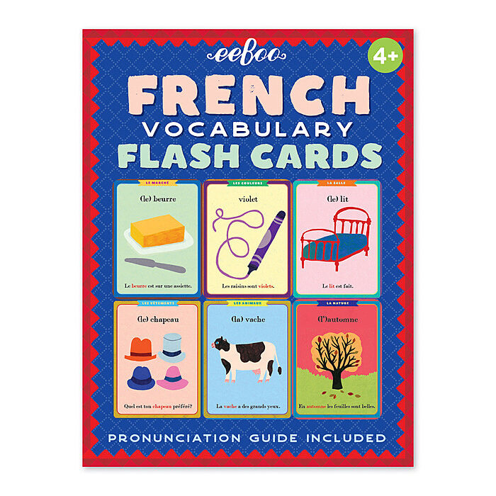 French Vocabulary Flash Cards By - Learning Cards - The Parent Store