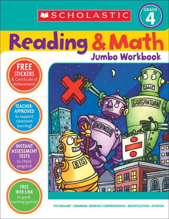 and　Reading　Jennifer　The　Math　Jumbo　Scholastic　Workbook　by　Grade　Jacobson　Parent　Store