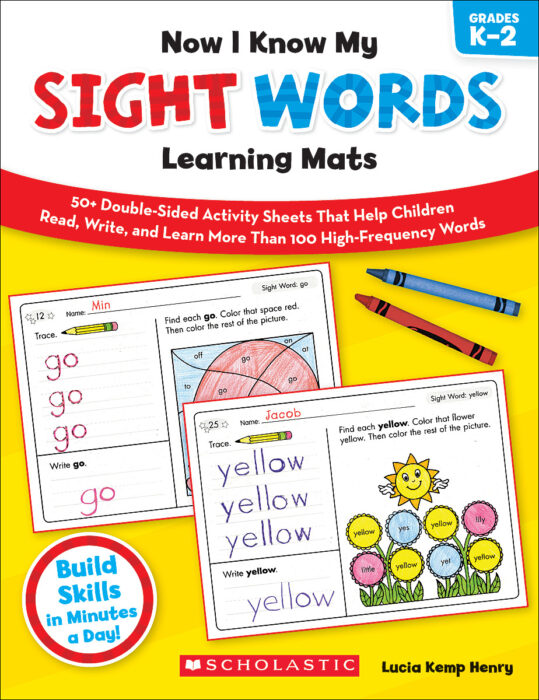 Now I Know My Sight Words Learning Mats By Lucia Kemp Henry Activity Book The Parent Store