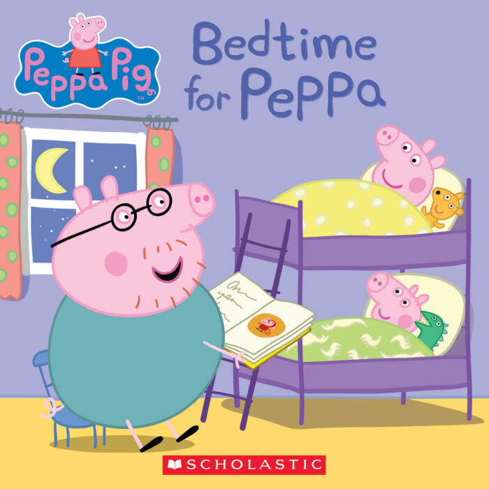 Peppa Pig 8x8 Bedtime for Peppa by Scholastic Paperback Book The