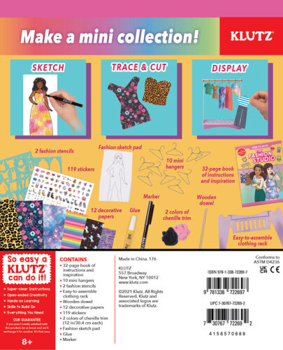 Paper Fashions Craft Kit for Kids & Teens - Klutz Craft Kits at Weekend Kits