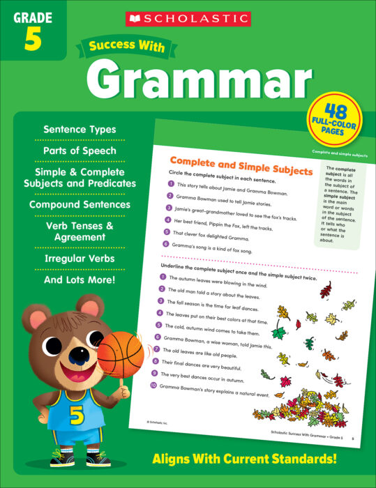 Scholastic Success With Grade 5: Grammar