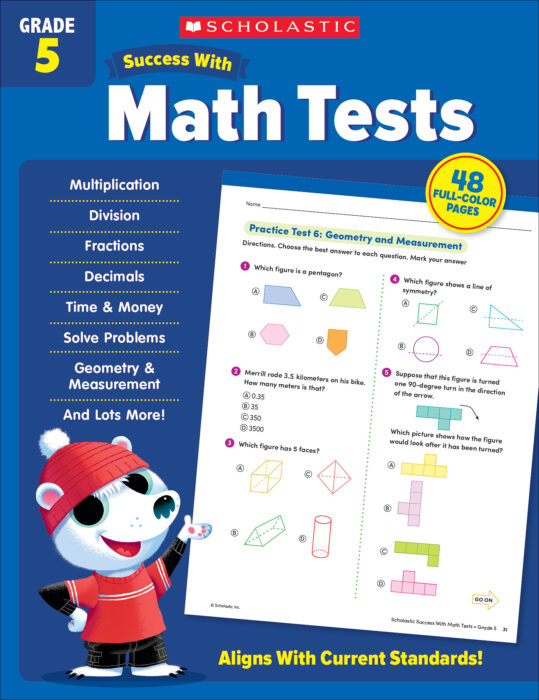 Scholastic Success With Grade 5: Math Tests by Scholastic Teaching 