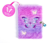 Rhinestone Butterfly Fur Diary