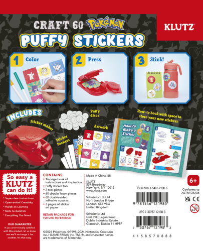 Klutz: Pokemon Color-In 3D Stickers