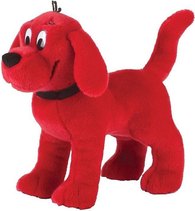 red stuffed dog