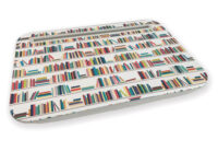Book Pattern White Aqua Lap Desk