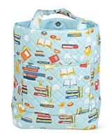 Book Pattern Quilted Tote Bag