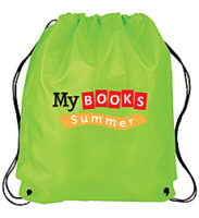 My Books Summer Drawstring Bag - Lime