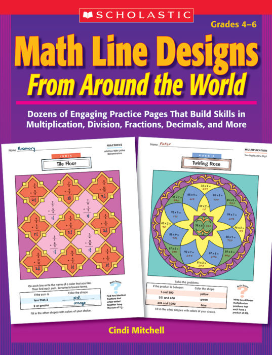 Math Line Designs from Around the World: Grades 4-6 by Cindi Mitchell | Scholastic