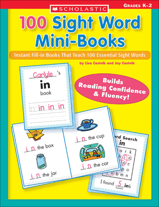 SCHOLASTIC社　One Hundred English 100 Sight Word Mini-Books by Jay Cestnik, Lisa Cestnik