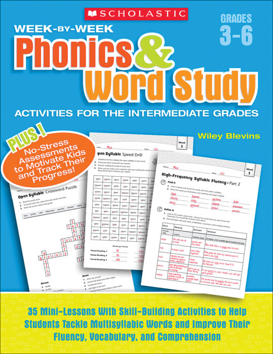 Grades　Intermediate　Wiley　Phonics　for　Store　Study　Scholastic　Week-by-Week　Activities　The　by　Word　Blevins　the　Teacher