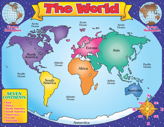 Multi Color Teacher Created Resources World Map Chart 7658