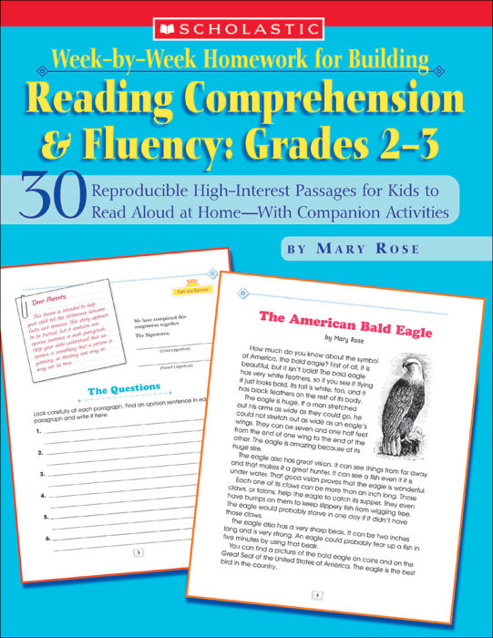 Week-by-week homework for building reading comprehension and fluency: grade 1 pdf image
