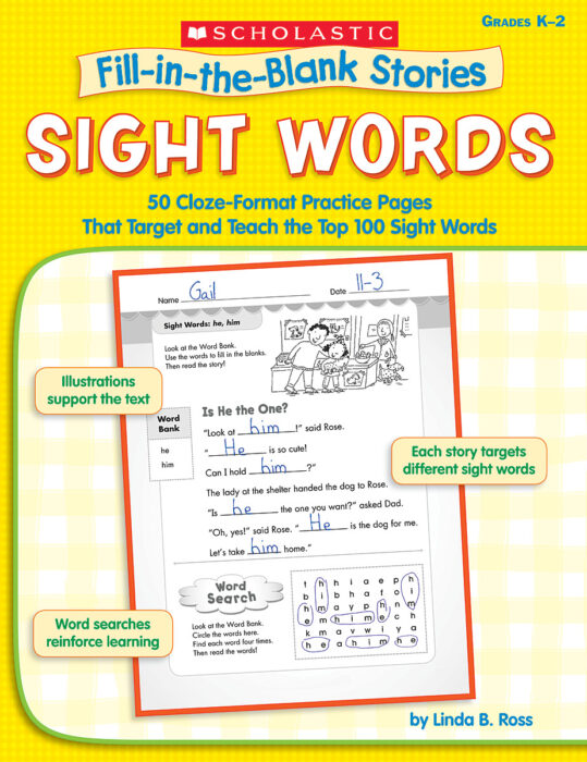 FillintheBlank Stories Sight Words by Linda B. Ross Scholastic