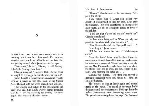 From the Mixed-Up Files of Mrs. Basil E. Frankweiler by E. L. ...