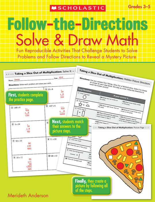 FollowtheDirections Solve & Draw Math Grades 35 by Merideth Anderson Scholastic